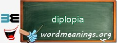 WordMeaning blackboard for diplopia